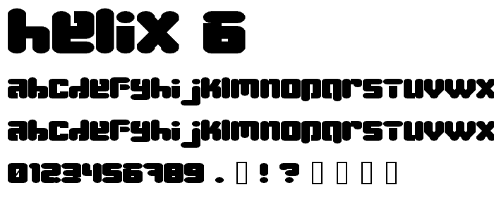 Helix 6 font